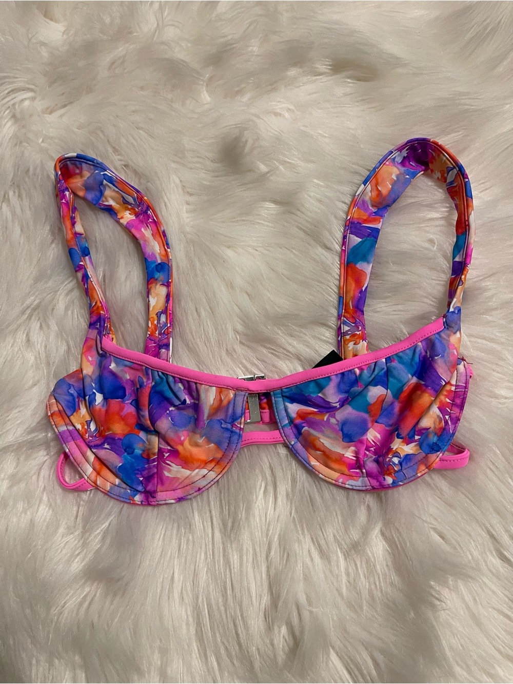For Love & Lemons Floral Underwire Bikini Top - SIZE: XS